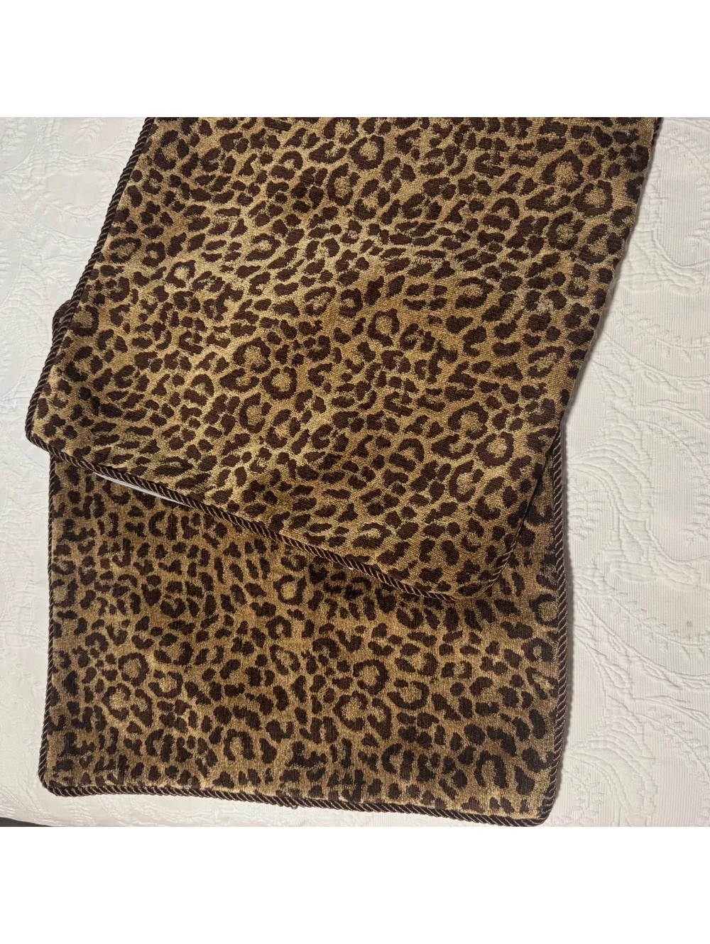 Vintage Leopard Print Velveteen Pillow Covers Set of 2 – 16x16